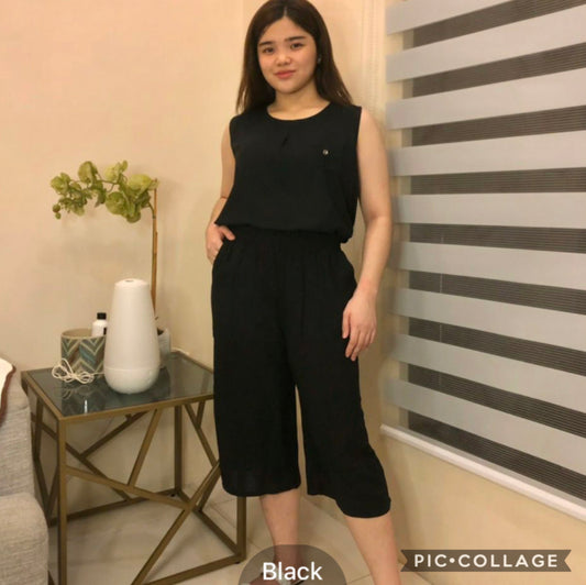 Clearance - Ladies Plain Challis Boho Pants Set