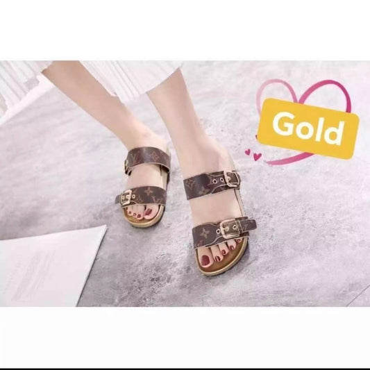 Ladies Sandals/Slide - Gold